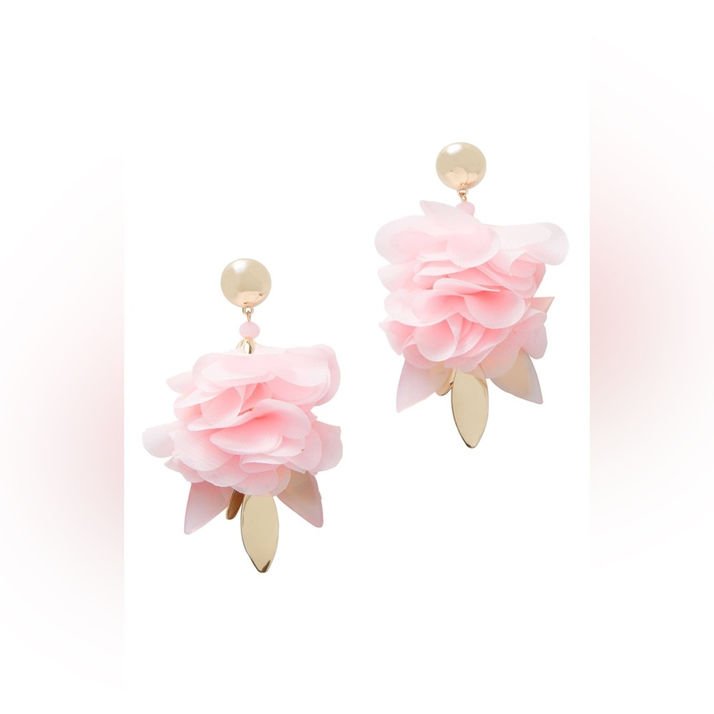 Lilly Pulitzer Cascading Petals Statement Earrings (Pink Tropics Tint)